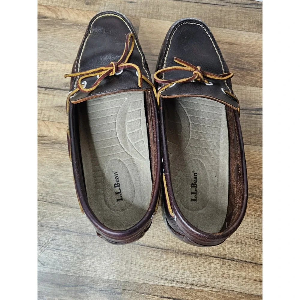 L.L Bean Signature Premium Leather Men's  Boat Shoes El Salvador Men's Size 11 D